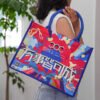 Custom Multi-Layer Canvas Tote Bag with Digital Printing & Magnetic Snap