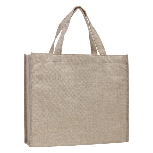 trv-04-04 Custom Cotton Linen Tote Bag | Eco-Friendly Structured Shopper